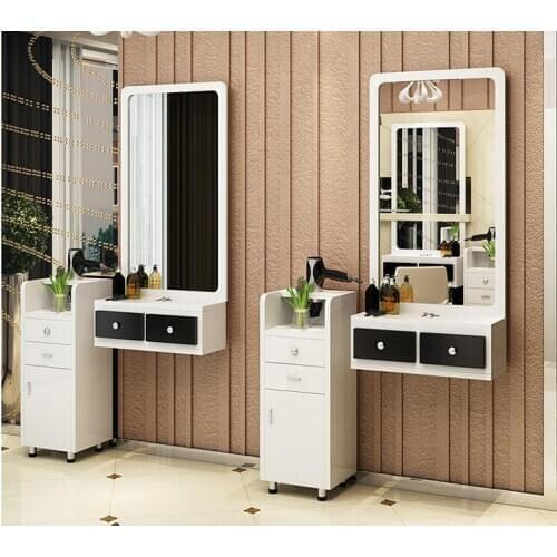 Makeup mirror simple hair salon single-sided photo studio hairdressing mirror floor-standing modern retro fitting mirror barber