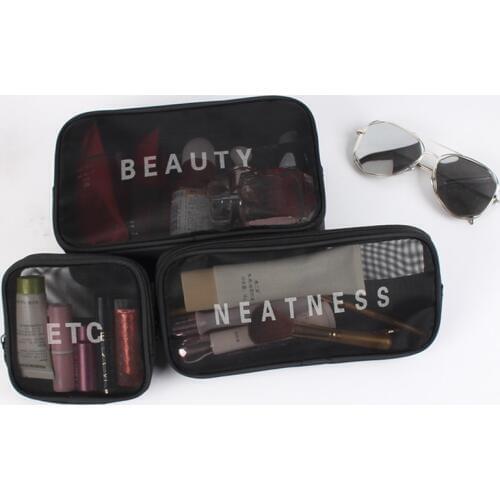 Women Travel Cosmetic Bag Casual Zipper Make Up Transparent Makeup Case Organizer Storage Pouch Toiletry Beauty Wash Kit Bags