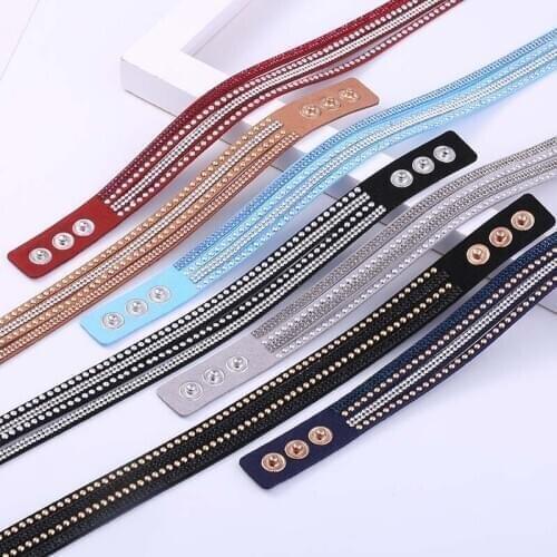 MAIKALE Vintage Long Woven Leather Bracelets for Women Multilayer Rivet Drilling Wild Bangles Female Jewelry Accessories Gifts