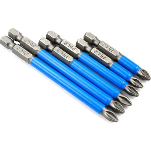 10Pcs Non-slip Magnetic PH2 Screwdrivers Bit 1/4 Inch Hexagon Shank Driver S2 Phillips Screwdriver For Most Screwdriver Drills