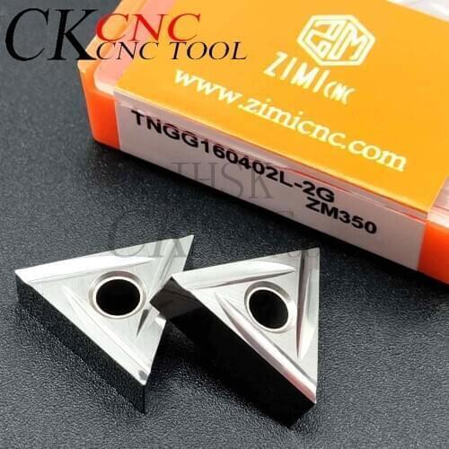 10PCS TNGG160402L-2G ZM350 carbide Cermet inserts turning tools Lathe Cutter Metal Ceramic blade TNGG160402L