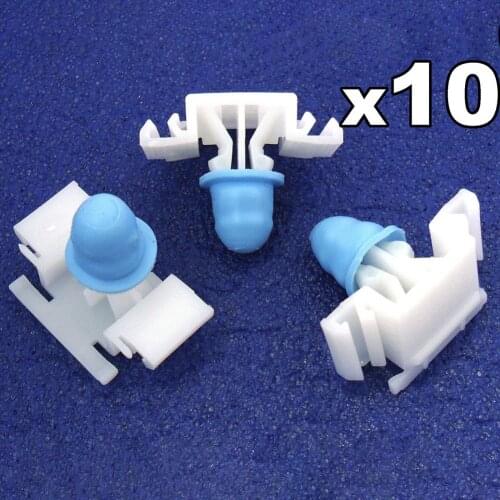 10x FOR BMW E36 Exterior Side Moulding / Door Bumpstrip Fastener Clips White Car Interior Clips Car Accessories