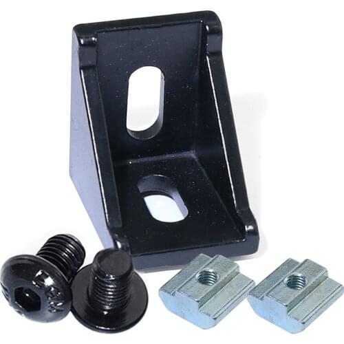 2/6 Sets 2 Hole 3030 Corner Bracket Right Angle 30Series Aluminum Brackets with Screws Nuts for Extrusion Profile with Slot 8mm