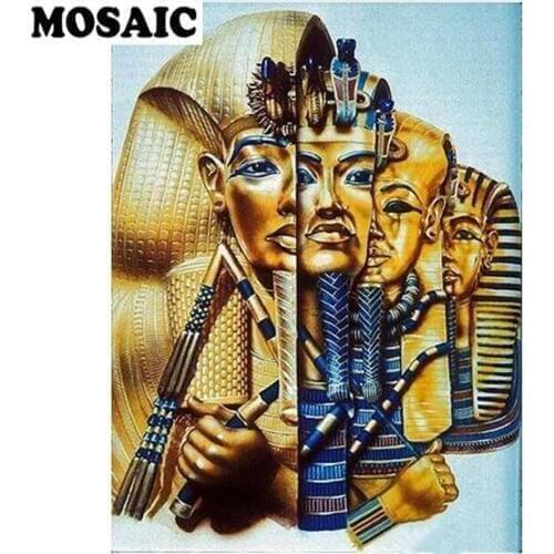 Customized photo diamond embroidery Ancient Egypt men 5d diy diamond painting full square round mosaic picture of rhinestones