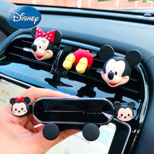 Disney Mickey Mouse Minnie Car Phone Holder Car Navigation Frame Car Support Frame Buckle Type