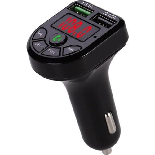 Bluetooth 5.0 FM Transmitter Car Kit LED Display Dual USB Car Charger 3.1A 1A 2 Port USB MP3 Music Player Support TF U Disk