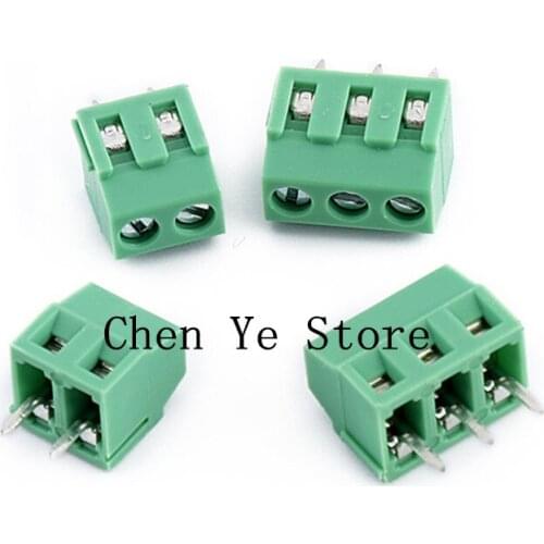 Free Shipping100PCS KF128-3.81-2P KF128-3.81-3P 3.81MM Pitch PCB Screw Terminal Block Splice Terminal KF128 3.81MM 2P 3P green