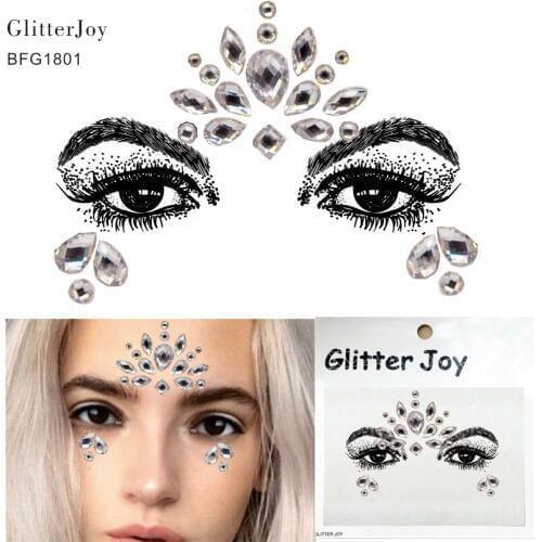 BFG1801 1Pc Latest Festival Resin Face Gem best Choice for Body Art Decor at Pool Party All-in-one in stock