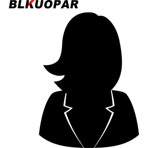 BLKUOPAR for Short Hair Girl Car Stickers Fashionable Simple Decals Car Accessories Sunscreen Scratch-Proof Laptop Windows Decor