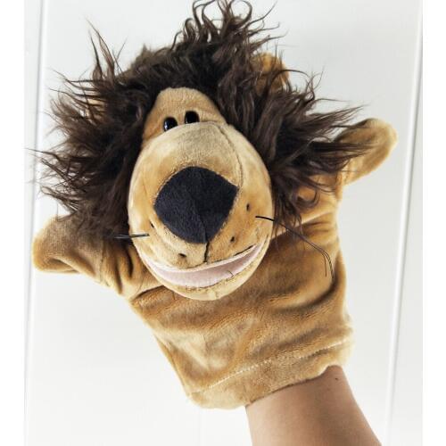 Lion big mouth hand puppet children plush toy Lion kindergarten hand puppet doll baby stuffed toy