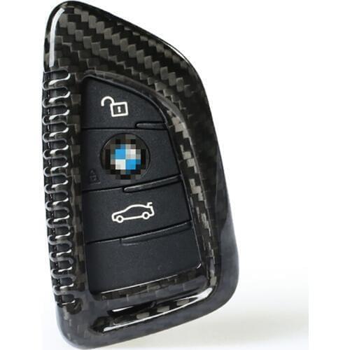 QHCP Carbon Fiber Key Case Shell For BMW 2 5 7 F45 G01 G30 G38 G11 G12 X1 F48 X2 F39 X5 M F15 F85 X6 F16 M-Sport M5 F90 6 Series