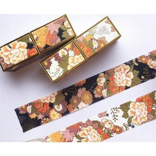 Zephyr Peony Lipstick Bullet Journal Washi Tape Set Adhesive Tape Decoration DIY Scrapbooking Sticker Label Masking Tapes Paper