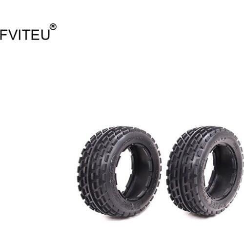FVITEU Rubber Front Off-Road Tires Set fit 1/5 HPI Baja 5B SS Rovan King Motor