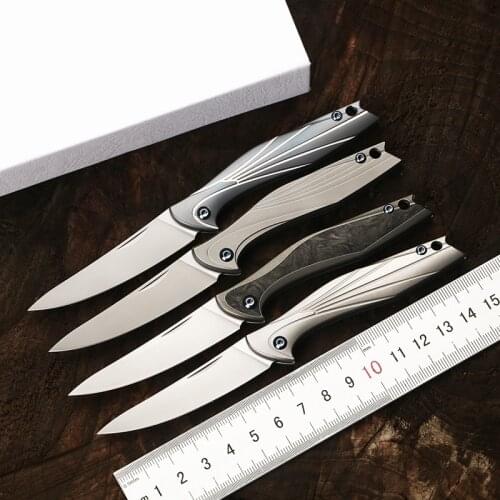 Green thorn 2019 original pocket knife M390 blade gasket Titanium 3D handle camping outdoor fruit knife pocket knife EDC tool