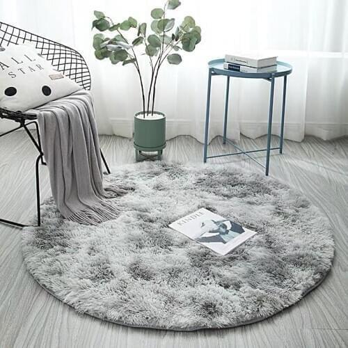 Nordic Tie-dye Round Carpet Living Room Coffee Table Blanket Bedroom Bedside Mat Computer Chair Non-slip Rug