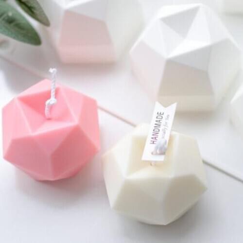 Multilateral Diamond Face Cube DIY Candle Mold Creative Handmade Aromatherapy Candle Silicone Mold