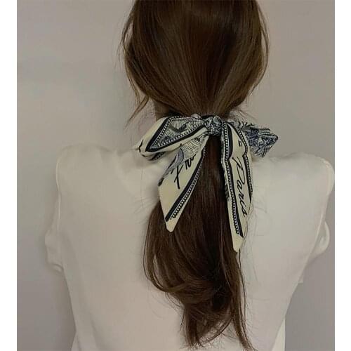 Fashion Beautiful Multipurpose Simple Printing Thin Hair Ribbon Simple Long Hair Band Hair Accessories Daily Casual Leisure Life