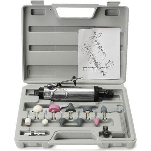 1/4 + 1/8 Inch Air Compressor Die Grinder Kit 3/6mm Shank Mounted Stones Grinding Polishing Engraving Tools Set Pneumatic Tools