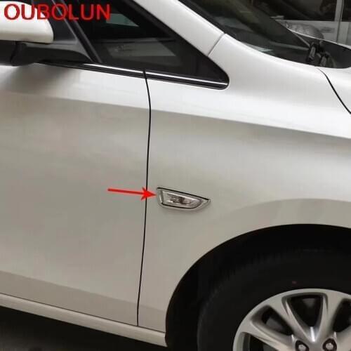 OUBOLUN ABS Chrome For Opel ASTRA J For Buick Excelle XT/GT 2012-2014 Side Turn Signal Light/Lamp Cover Trim Car Covers