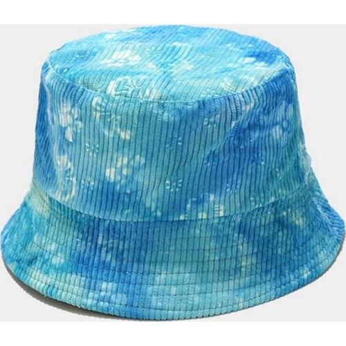 2021 New fashion spring and summer new childrens rainbow print sun bucket hat fishing bob hat wholesale