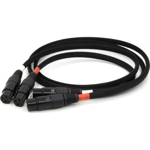 Pair OCC Silver Plated XLR Female to XLR Female Balance Audio Cable Hifi XLR Male Female Hifi Interconnect Cable