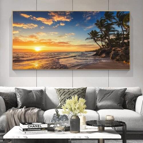 Nature Landscape Canvas Posters And Prints Wall Art Painting Seascape Beach Waves Modern Scandinavian Pictures For Living Room