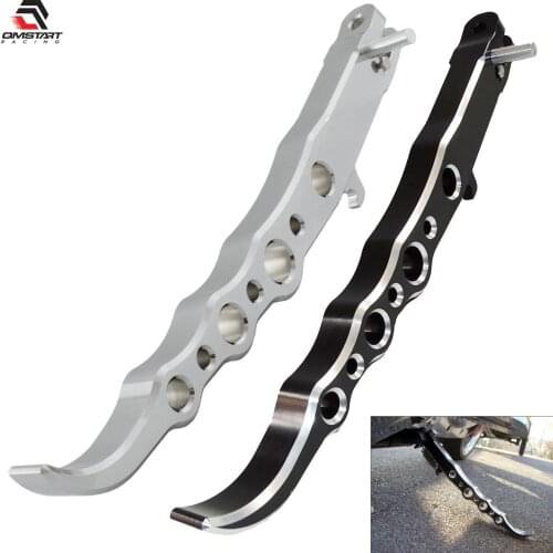 QMSTART Racing Exotic Style Long Kickstand Kick Side Stand Foot Peg Support For SUZUKI Boulevard M 109 R M109R VZR1800 2006-2021