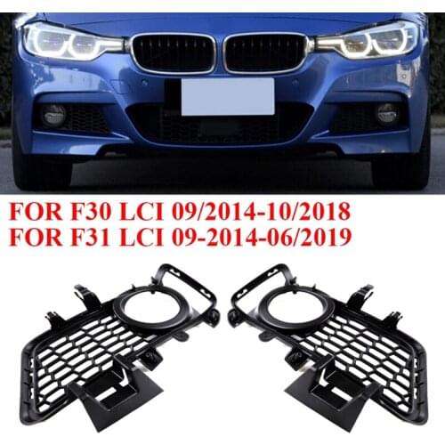 Car Front Bumper Fog Light Grilles for-BMW 3 Series F30 F31 F35 51118062631 51118062632 Left&Right Side
