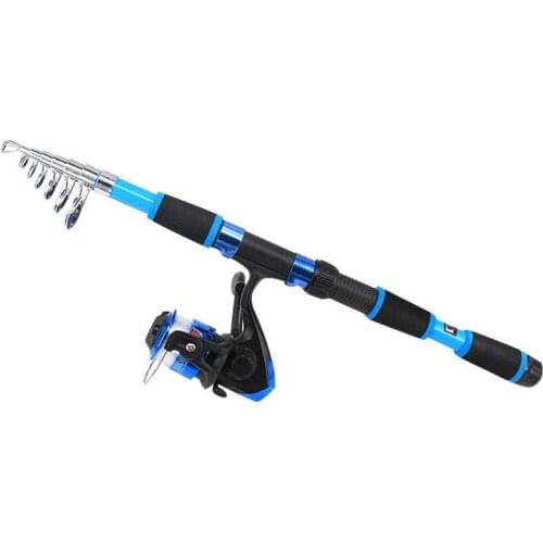 Fishing Rod and Reel Combos Carbon Fiber Telescopic Fishing Rod with Reel Combo Sea Saltwater Freshwater Kit Fishing Rod Kit