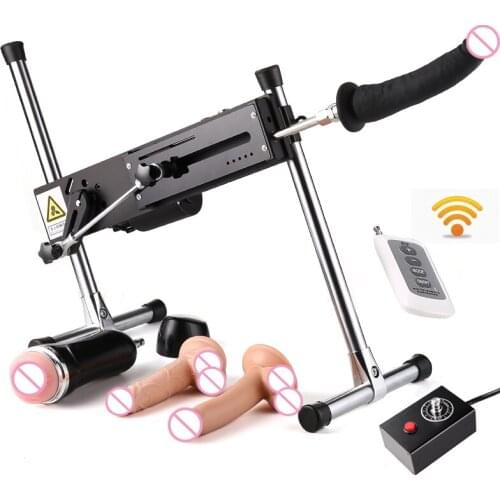 FAAK 3-15cm Adjustable Sex Machine with Remote Control Silent Ultra 120W Sexual Stimulation,Sex Masturbation,Support 2 People