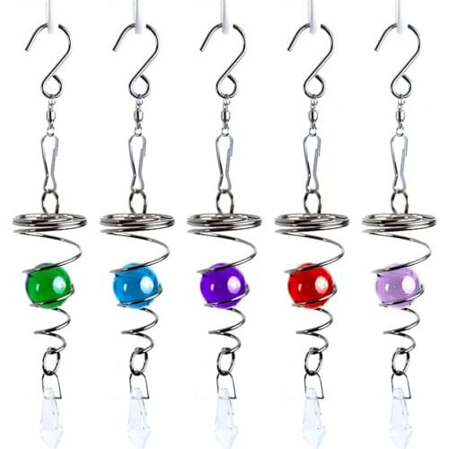 Nordic Wind Chimes Glass Ball Northern European Style Wind Chimes Rotary Red Hanging Decorations Birthday Gifts Garden Decor