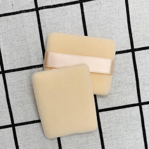 1 PC Flocked Makeup Puff Double Sided Square Shape Loose Powder Setting Sponge Tools Thin Portable Face Powder Puff Sponge