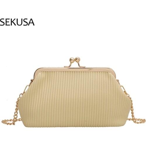 Soft Hobos Design Party Handbags With Chain Shoulder Evening Bags Line Fashion Female New Day Clutch Holder
