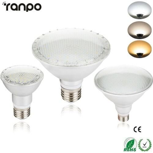 E27 LED Ceiling Spot Lights Dimmable PAR20 PAR30 PAR38 COB LED Downlights 15W 25W 30W Energy Save Lamp 220V