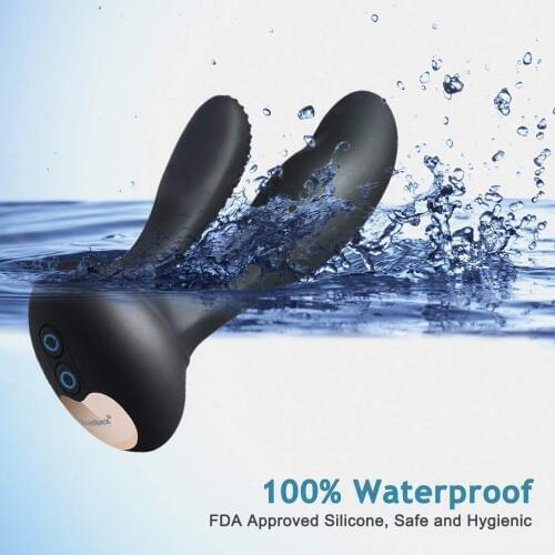 Rabbit Vibrator- Vaginal & Clitoral Vibrating Dildo - Silicone Vibe For Women & Couples Rechargeable & Waterproof Stimulator