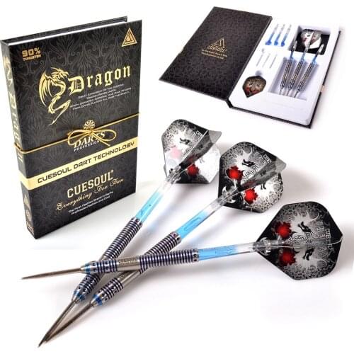 CUESOUL Dragon 22g/24g/26g Tungsten Steel Tip Darts,Dart Barrel with Golden Titanium Coated