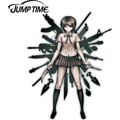 Jump Time 13 x7.9cm For Danganronpa Zero Mukuro Ikusaba Anime Car Sticker Decal Waterproof ATV Car Assessoires Occlusion Scratch