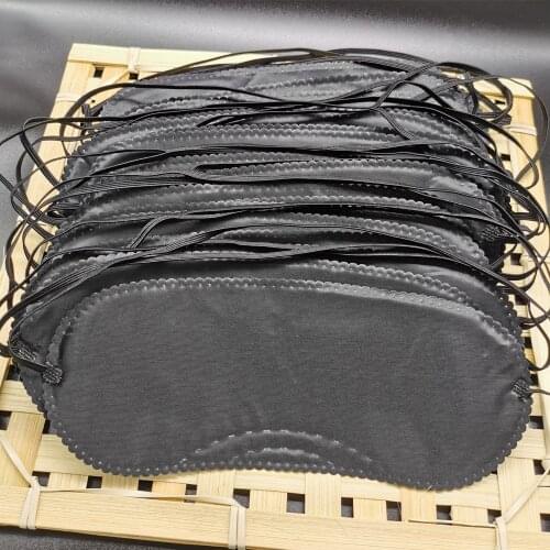 10PCS Black Soft Portable Eye Mask Fast Sleeping Eyeshade Cover Eye Masks Women Men Blindfold Travel Sleepmasker Eye Patch Sleep