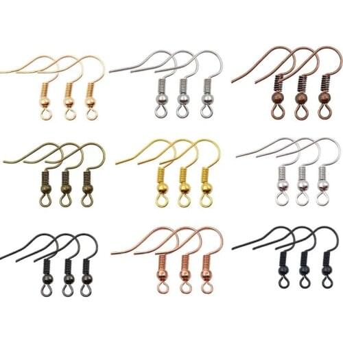 100pcs/lot 17x20mm Zinc Alloy Fashion Jewelry Findings Earrings Clasps & Hooks DIY Jewelry Making Alloy Hook Earring Accessories