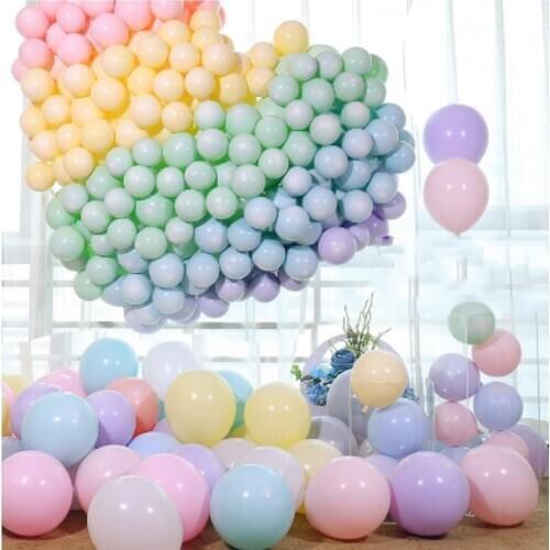 100 Pieces Macaron Balloons Mixed Soft Unicorns In Color Pastel Party Celebration Balloon of Organization In Sweet Unicorn Colors