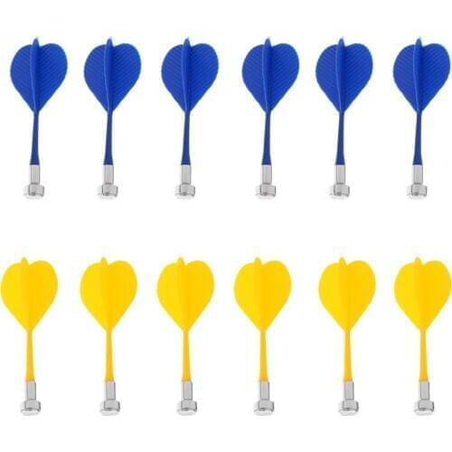 12 Pieces/Set Durable Indoor Game Safety Replacement Magnet Dart 2 Color Mix
