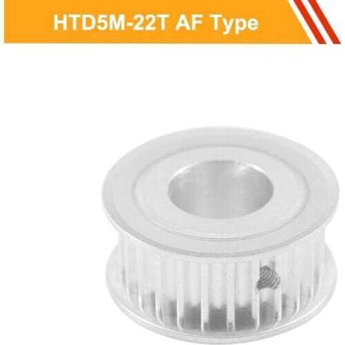 5M 22T Timing Pulley HTD5M Type Tooth Belt Pulley 16mm/21mm Belt Width 6/8/10/12/14/15mm Bore Aluminium Pulley Wheel