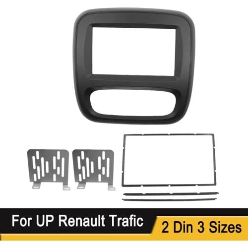 Car Audio Radio 2 Din DVD Fascia For UP Renault Trafic Opel Vivaro 2015 + Stereo Panel Plate Mounting Dash Installation Bezel