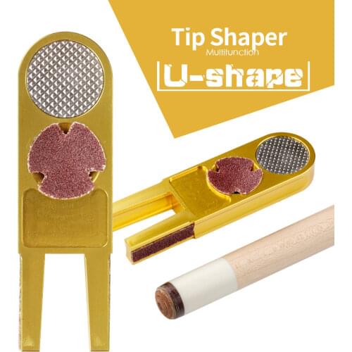 AXD U-shape Tip Trimmers Multifunction Snooker Billiard Pool Cue Tip Shaper Scuffer Professional Shaper Repair Tools Accessories
