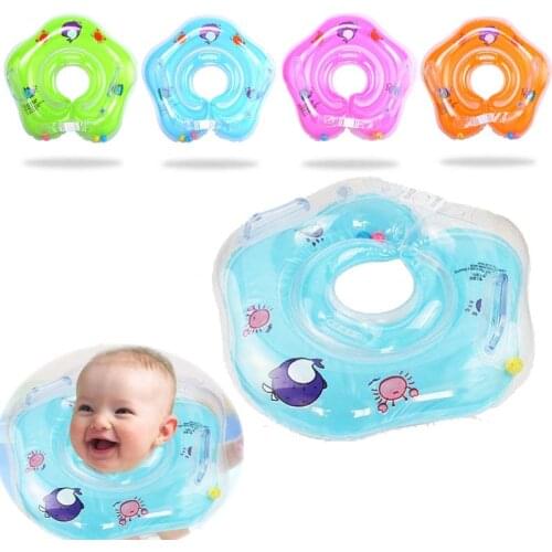 Baby Swimming Neck Ring Tube Safety Infant Bathing Float Circle Summer Inflatable Water Floating Drink Cup Holder Accessories