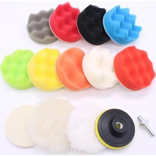 14Pcs Car Polishing Waxing Sponge Wheel Polishing Disc Kit Set 3inch M10 Sponge Disc Pad For Car Polisher Polishing Buffing Auto