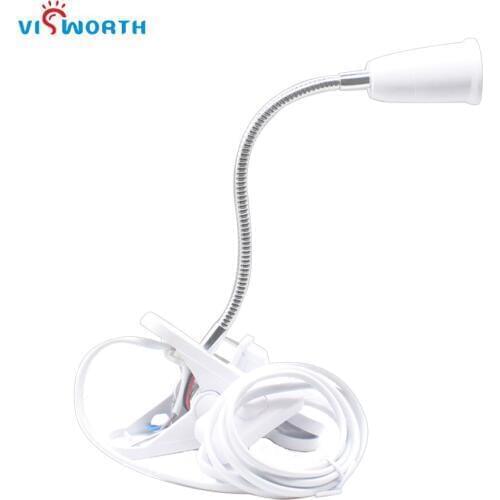 E27 Lamp Holder Spring Lampshade Hanging Bracket Button Rocker Switch Plug Wire Lamp Holder Lighting Accessories White/Black