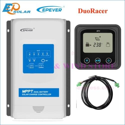 EPEVER New Dual Battery MPPT Solar Controller 10A 20A 30A DuoRacer Battery solar charger Regulator DR2210N-DDB DR3210N-DDB 1206N