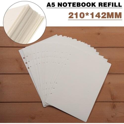 A5 6 Holes Dot Grid Planner Notebook Diary 90 Pages Refills Inserts for A5 Loose Leaf Notebook