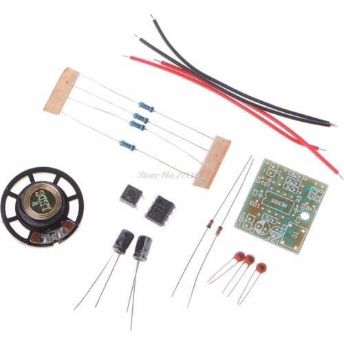 NE555 Oscillator Buzzer Electronic DIY Tone Generator LED Kit 8R 0.25W Speaker Integrated Circuits Dropship